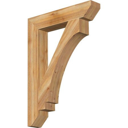 Ekena Millwork Imperial Slat Rough Sawn Bracket, Western Red Cedar, 6"W x 34"D x 46"H BKT06X34X46IMP06RWR